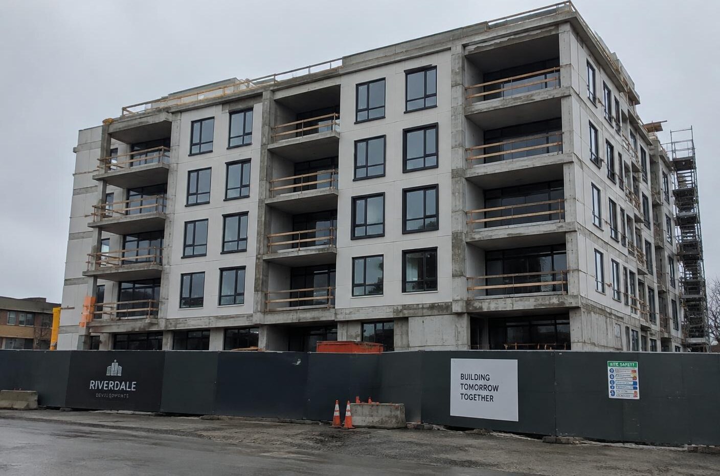 Original photograph of the development under construction